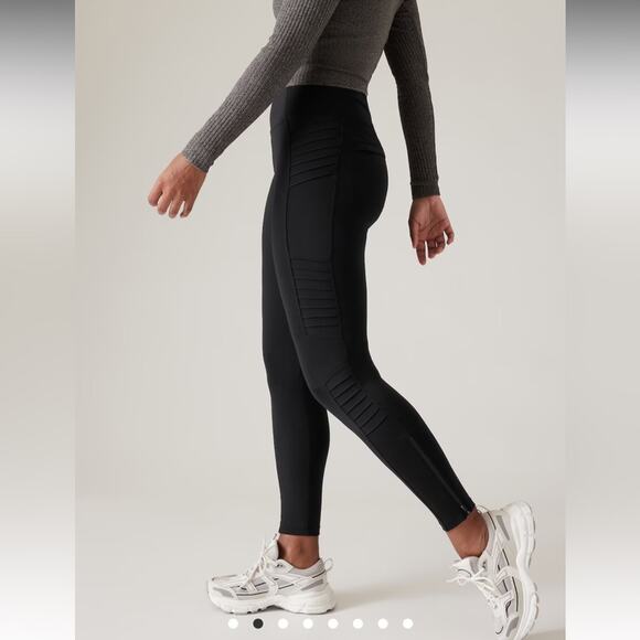 Athleta Delancey Moto Tights Active Leggings - Picture 3 of 9